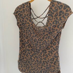 No Boundaries Brown and Black Cut Out Crop Top